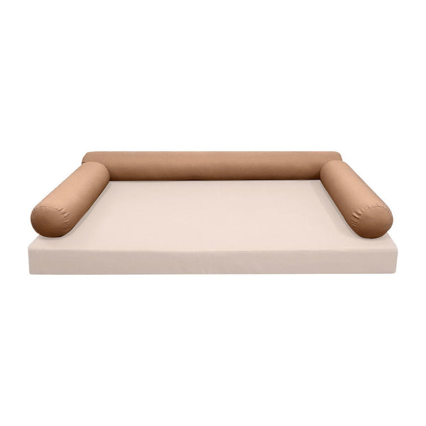 STYLE 6 Bolster Pillow for Outdoor Indoor Daybed Porch Swing Bed Crib Size Knife Edge AD104 | COVERS ONLY |