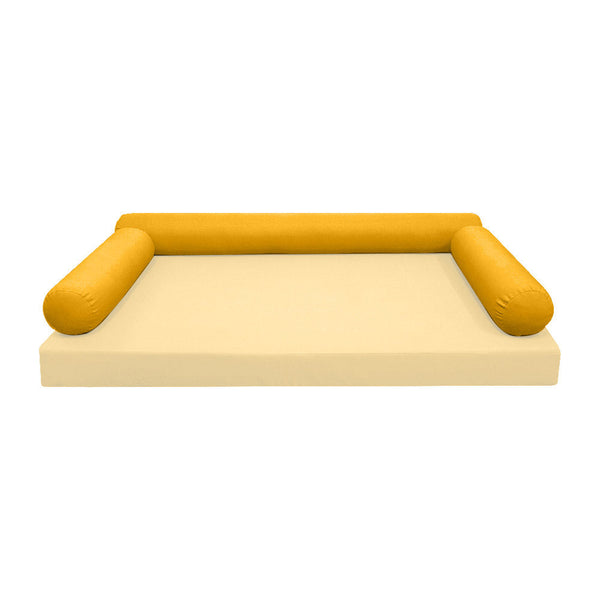 STYLE 6 Bolster Pillow for Outdoor Indoor Daybed Porch Swing Bed Crib Size Knife Edge AD108 | COVERS ONLY |
