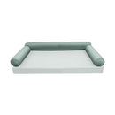 STYLE 6 Bolster Pillow for Outdoor Indoor Daybed Porch Swing Bed Crib Size Piped Trim AD002 | COVERS ONLY |