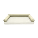 STYLE 6 Bolster Pillow for Outdoor Indoor Daybed Porch Swing Bed Crib Size Piped Trim AD005 | COVERS ONLY |