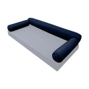 STYLE 6 Bolster Pillow for Outdoor Indoor Daybed Porch Swing Bed Crib Size Piped Trim AD101 | COVERS ONLY |