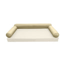 STYLE 6 Bolster Pillow for Outdoor Indoor Daybed Porch Swing Bed Crib Size Piped Trim AD103 | COVERS ONLY |