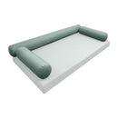 Modern outdoor daybed cushion set with two bolsters and two pillows, ideal for patio, porch, or indoor lounge spaces. — cover only