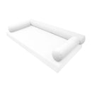 Elegant cushion and bolster set featuring refined craftsmanship and knife-edge detailing, designed for versatile indoor and outdoor comfort.