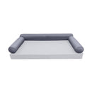 STYLE 6 Bolster Pillow for Outdoor Indoor Daybed Porch Swing Bed Full Size Piped Trim AD001 | COVERS ONLY |
