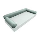 STYLE 6 Bolster Pillow for Outdoor Indoor Daybed Porch Swing Bed Full Size Piped Trim AD002 | COVERS ONLY |