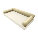 STYLE 6 Bolster Pillow for Outdoor Indoor Daybed Porch Swing Bed Full Size Piped Trim AD103 | COVERS ONLY |