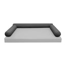 STYLE 6 pillow and bolster cushion set for daybeds, porch swings, or beds – indoor and outdoor use with durable knife-edge design. — cover only