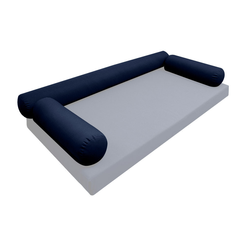 Modern outdoor daybed cushion set with two bolsters and two pillows, ideal for patio, porch, or indoor lounge spaces. — cover only