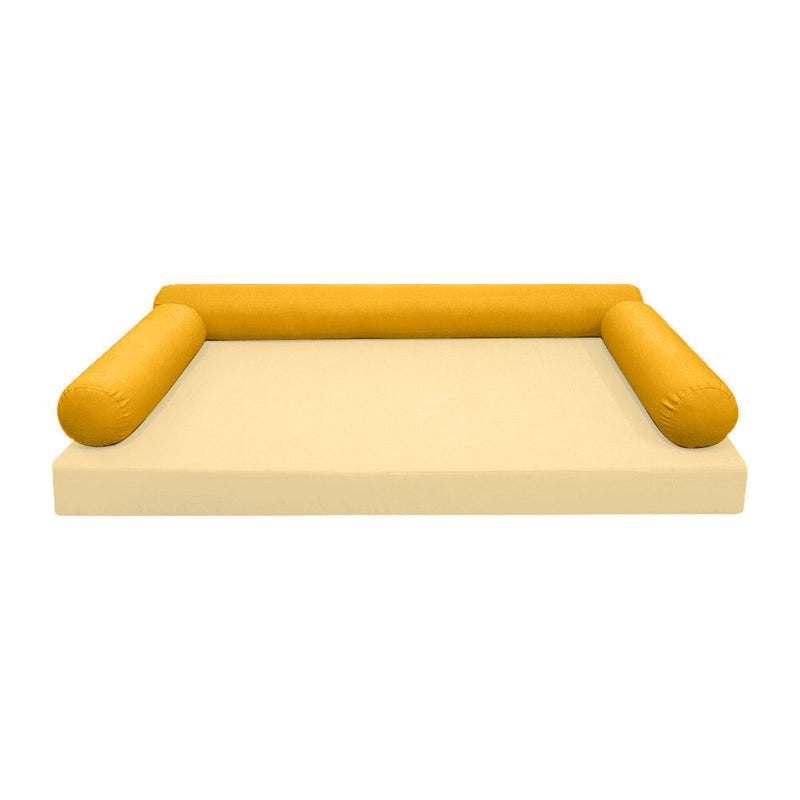 STYLE 6 Bolster Pillow for Outdoor Indoor Daybed Porch Swing Bed Queen Size Knife Edge AD108 | COVERS ONLY |