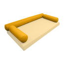 Modern outdoor daybed cushion set with two bolsters and two pillows, ideal for patio, porch, or indoor lounge spaces. — cover only
