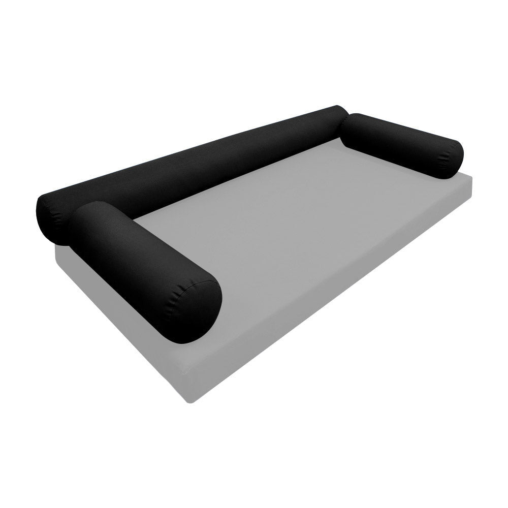Modern outdoor daybed cushion set with two bolsters and two pillows, ideal for patio, porch, or indoor lounge spaces. — cover only