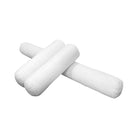 Pair of white round bolster cushions for daybed/porch swing, insert only
