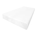 White daybed mattress base with two side bolster cushion inserts — insert only
