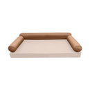 STYLE 6 Bolster Pillow for Outdoor Indoor Daybed Porch Swing Bed Queen Size Piped Trim AD104 | COVERS ONLY |
