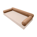 STYLE 6 Bolster Pillow for Outdoor Indoor Daybed Porch Swing Bed Queen Size Piped Trim AD104 | COVERS ONLY |