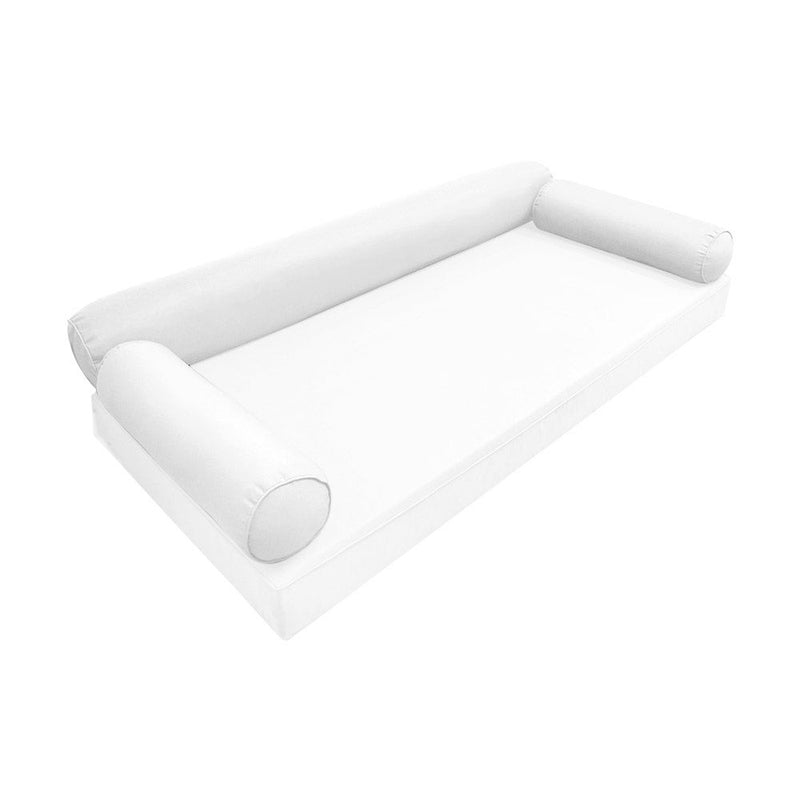 STYLE 6 Bolster Pillow for Outdoor Indoor Daybed Porch Swing Bed Queen Size Piped Trim AD106 | COVERS ONLY |