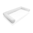 Set of two bolster inserts, polyester fiberfill replacement for daybed/porch swing bed, white