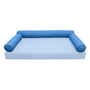 STYLE 6 pillow and bolster cushion set for daybeds, porch swings, or beds – indoor and outdoor use with durable knife-edge design. — cover only