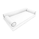 Modern outdoor daybed cushion set with two bolsters and two pillows, ideal for patio, porch, or indoor lounge spaces. — cover only