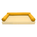 STYLE 6 pillow and bolster cushion set for daybeds, porch swings, or beds – indoor and outdoor use with durable knife-edge design. — cover only