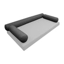 Modern outdoor daybed cushion set with two bolsters and two pillows, ideal for patio, porch, or indoor lounge spaces. — cover only