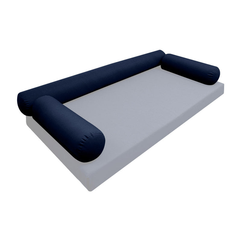 STYLE 6 Bolster Pillow for Outdoor Indoor Daybed Porch Swing Bed Twin Size Knife Edge AD101 | COVERS ONLY |