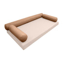 Modern outdoor daybed cushion set with two bolsters and two pillows, ideal for patio, porch, or indoor lounge spaces. — cover only