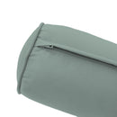 STYLE 6 Bolster Pillow for Outdoor Indoor Daybed Porch Swing Bed Twin Size Piped Trim AD002 | COVERS ONLY |