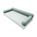 STYLE 6 Bolster Pillow for Outdoor Indoor Daybed Porch Swing Bed Twin Size Piped Trim AD002 | COVERS ONLY |