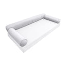 STYLE 6 Bolster Pillow for Outdoor Indoor Daybed Porch Swing Bed Twin Size Piped Trim AD105 | COVERS ONLY |