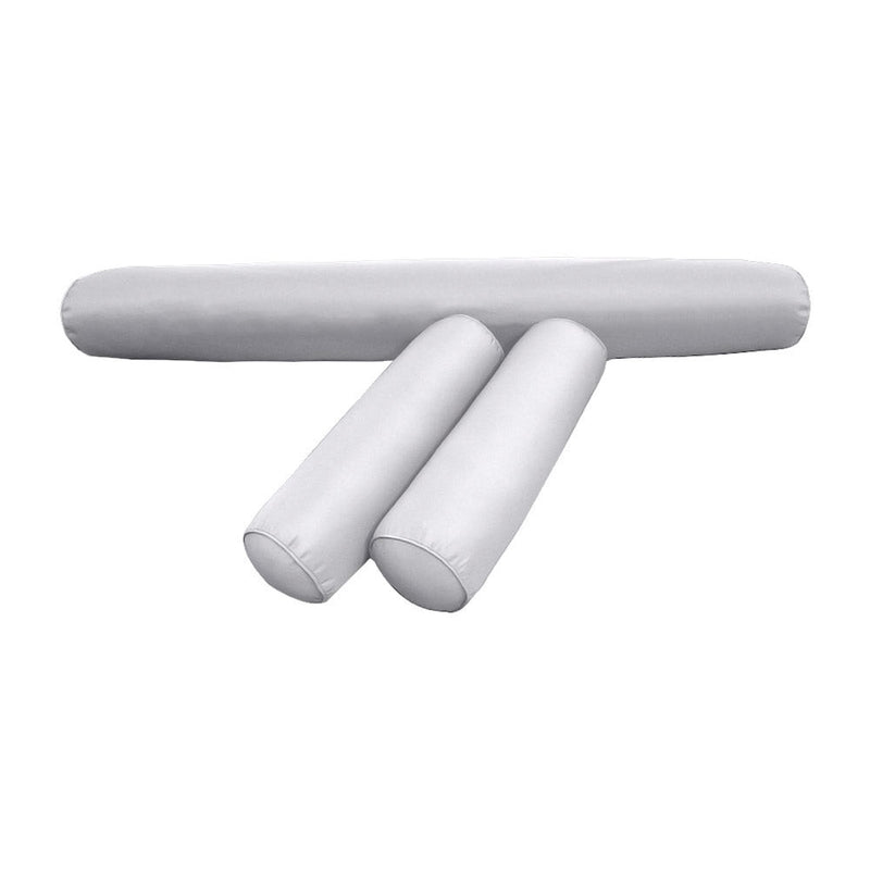 STYLE 6 Bolster Pillow for Outdoor Indoor Daybed Porch Swing Bed Twin Size Piped Trim AD105 | COVERS ONLY |