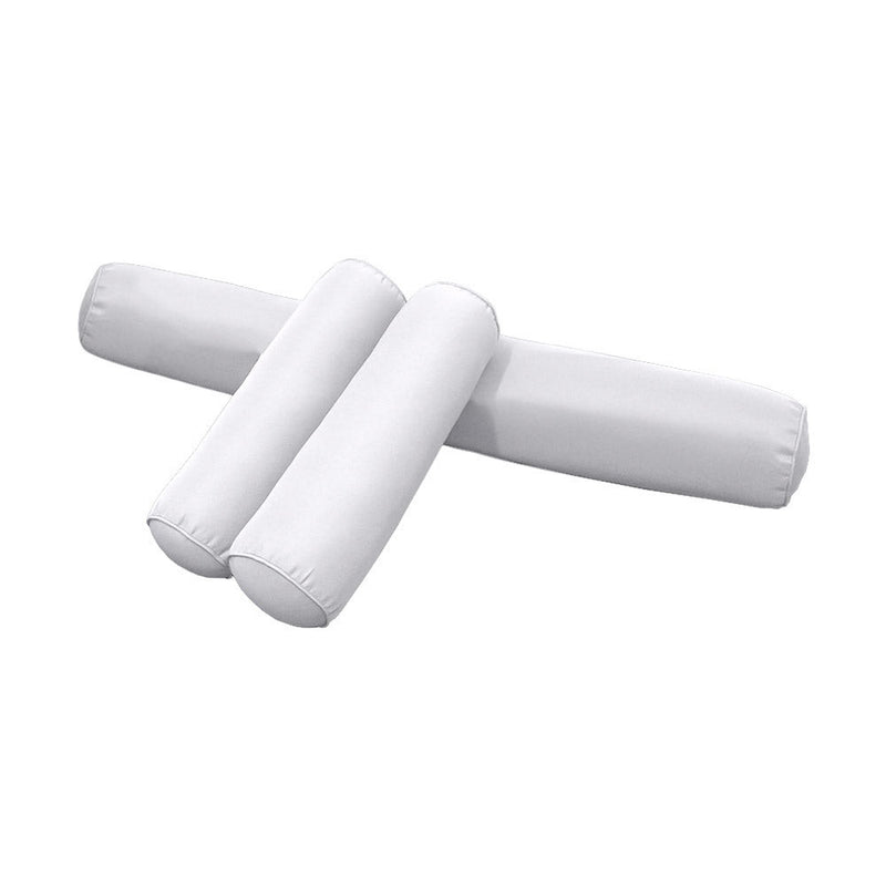 STYLE 6 Bolster Pillow for Outdoor Indoor Daybed Porch Swing Bed Twin Size Piped Trim AD105 | COVERS ONLY |