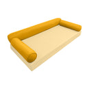 STYLE 6 Bolster Pillow for Outdoor Indoor Daybed Porch Swing Bed Twin Size Piped Trim AD108 | COVERS ONLY |