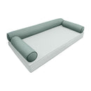 Modern outdoor daybed cushion set with two bolsters and two pillows, ideal for patio, porch, or indoor lounge spaces. — cover only