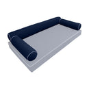 Modern outdoor daybed cushion set with two bolsters and two pillows, ideal for patio, porch, or indoor lounge spaces. — cover only