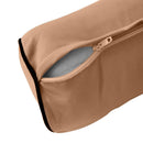 STYLE 6 Bolster Pillow for Outdoor Indoor Daybed Porch Swing Bed Twin-XL Size Contrast Trim AD104 | COVERS ONLY |