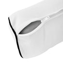 STYLE 6 Bolster Pillow for Outdoor Indoor Daybed Porch Swing Bed Twin-XL Size Contrast Trim AD106 | COVERS ONLY |