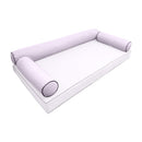 Modern outdoor daybed cushion set with two bolsters and two pillows, ideal for patio, porch, or indoor lounge spaces. — cover only
