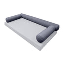 Elegant cushion and bolster set featuring refined craftsmanship and knife-edge detailing, designed for versatile indoor and outdoor comfort.