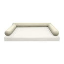 STYLE 6 pillow and bolster cushion set for daybeds, porch swings, or beds – indoor and outdoor use with durable knife-edge design. — cover only