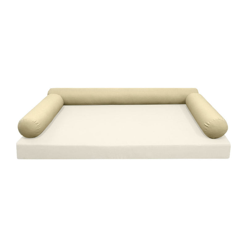 STYLE 6 Bolster Pillow for Outdoor Indoor Daybed Porch Swing Bed Twin-XL Size Knife Edge AD103 | COVERS ONLY |