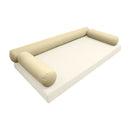 Modern outdoor daybed cushion set with two bolsters and two pillows, ideal for patio, porch, or indoor lounge spaces. — cover only