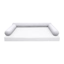 STYLE 6 pillow and bolster cushion set for daybeds, porch swings, or beds – indoor and outdoor use with durable knife-edge design. — cover only
