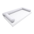 Modern outdoor daybed cushion set with two bolsters and two pillows, ideal for patio, porch, or indoor lounge spaces. — cover only