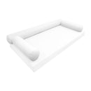 Modern outdoor daybed cushion set with two bolsters and two pillows, ideal for patio, porch, or indoor lounge spaces. — cover only