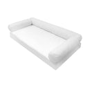Set of two bolster inserts, polyester fiberfill replacement for daybed/porch swing bed, white
