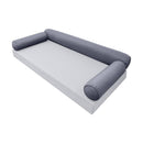 STYLE 6 Bolster Pillow for Outdoor Indoor Daybed Porch Swing Bed Twin-XL Size Piped Trim AD001 | COVERS ONLY |