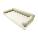 STYLE 6 Bolster Pillow for Outdoor Indoor Daybed Porch Swing Bed Twin-XL Size Piped Trim AD005 | COVERS ONLY |