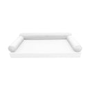 STYLE 6 Bolster Pillow for Outdoor Indoor Daybed Porch Swing Bed Twin-XL Size Piped Trim AD106 | COVERS ONLY |